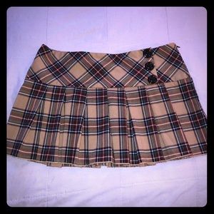 Plaid school girl skirt